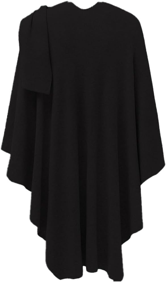 Lifetooler Frauen Poncho Damen Open Front Winterstrickjacke Lady Wendeumhang Bedruckte übergrosse Um