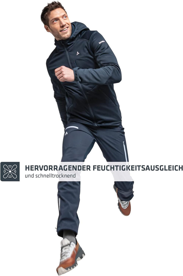 Schöffel Herren Fleece Hoody Lodron M, atmungsaktiver Fleece Pullover mit hoher Bewegungsfreiheit, f