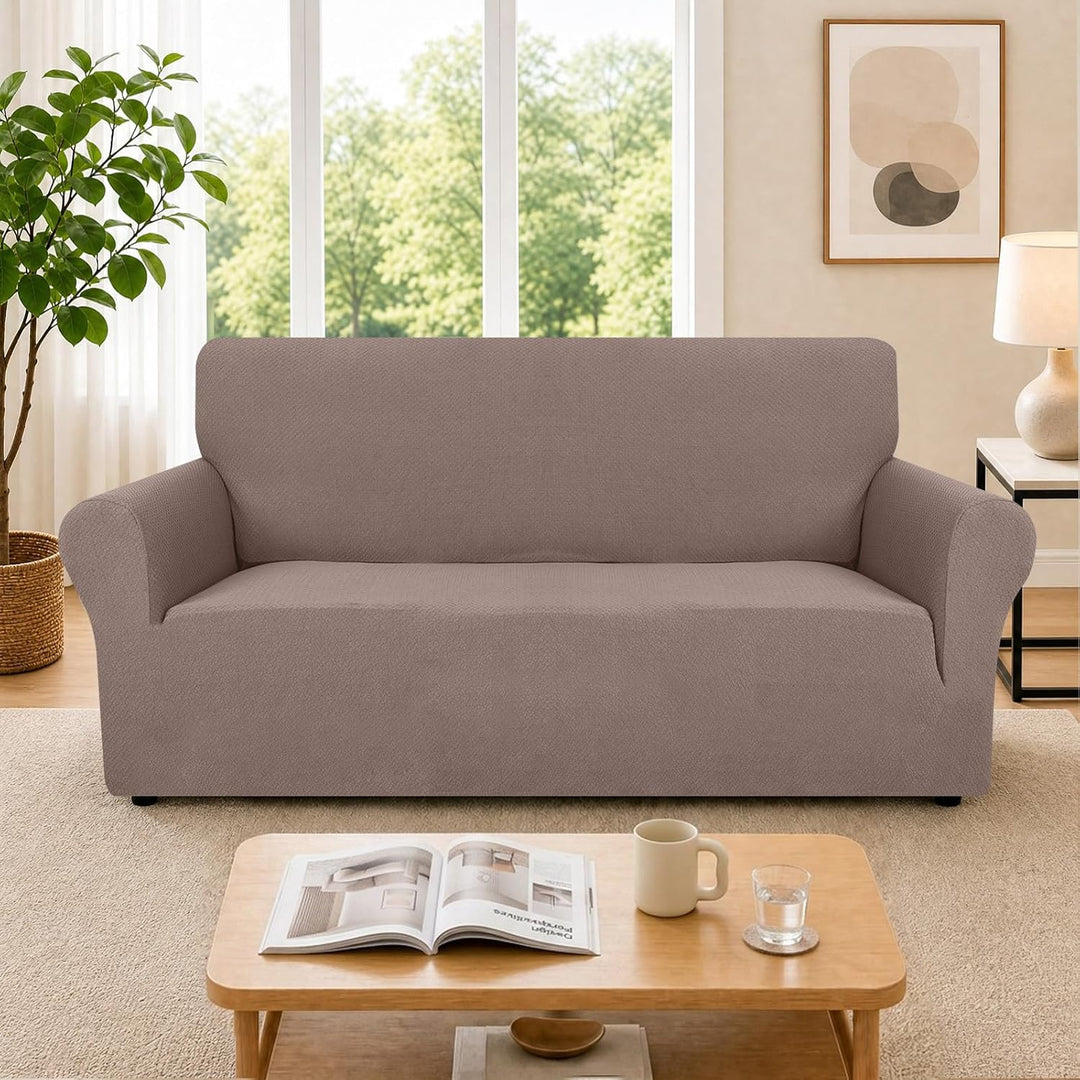 Ystyle Sofa überzug 2 Sitzer Mit Armlehne, Stretch Sofabezug rutschfest, Modern Sofa Cover Für Hunde