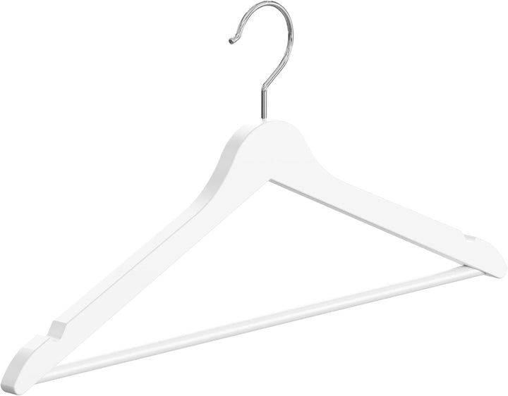 OGIVO Kleiderbügel Holz - Made in EU - Holzbügel für Ihren Garderobe - Haken um 360° drehbar - Einke