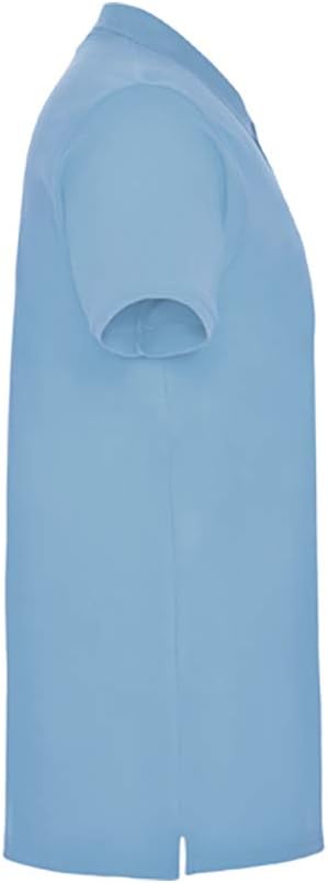 Poloshirt für Kinder, 100 % Baumwolle, mit kurzen Ärmeln, geripptem Kragen, Patte und drei Knöpfen,