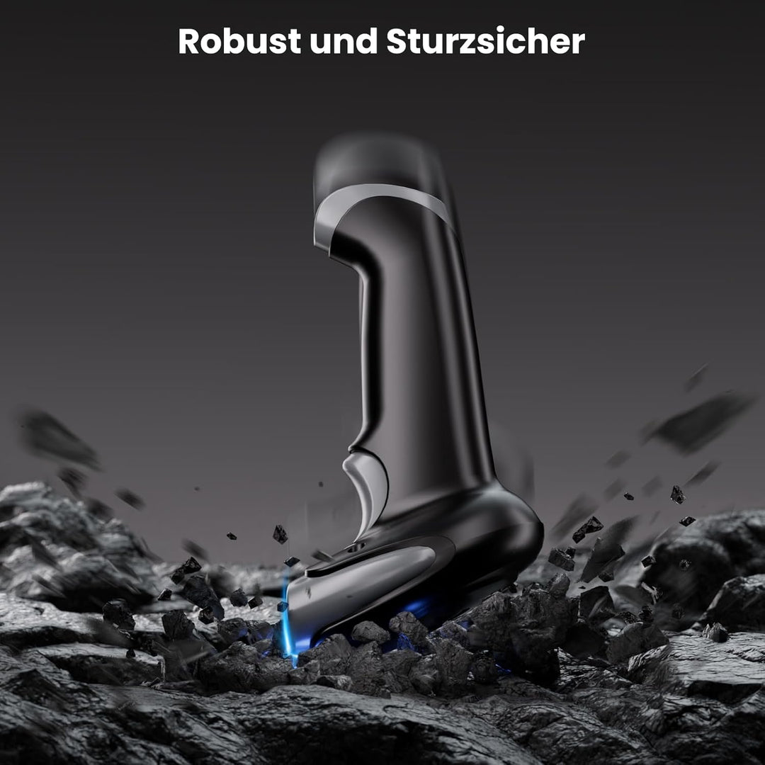 Eyoyo QR Code Scanner, 1D/2D Bluetooth Funk Barcode Scanner, 3-in-1 2.4G kabellos/USB Kabel Barcode