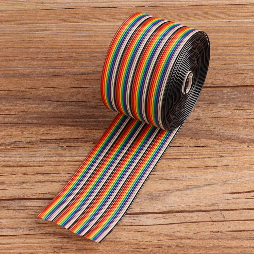 1,27 mm Rainbow Color Flachbandkabel, Abstand Pitch Kabel 40 P Flachbandkabel Drahtbreite 5,08 cm(5m