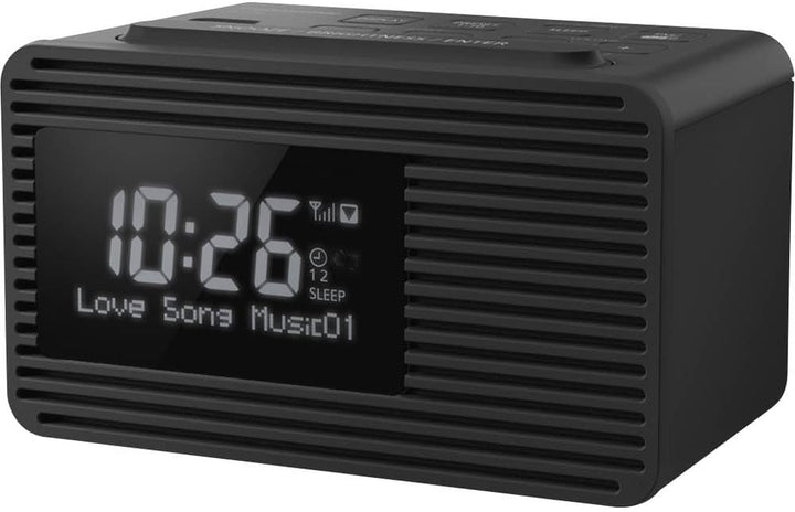 Panasonic RC-D8EG-K Radiowecker DAB+ (USB Ladefunktion, Snooze-Taste, Sleeptimer, Favoritentaste) sc