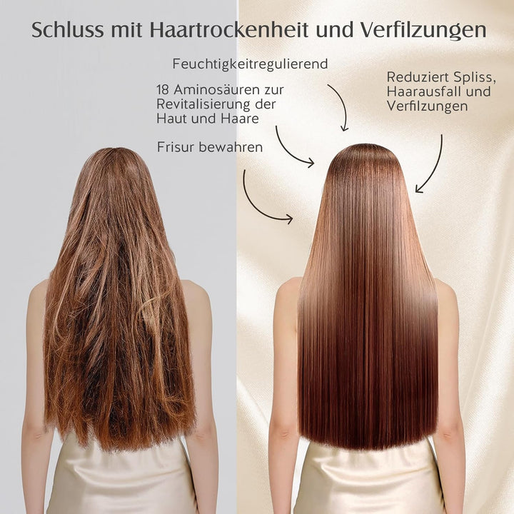 Umisleep Doppellagige 22 Momme 100% Maulbeerseide Schlafmütze für lockiges Haar, Atmungsaktive, Vers