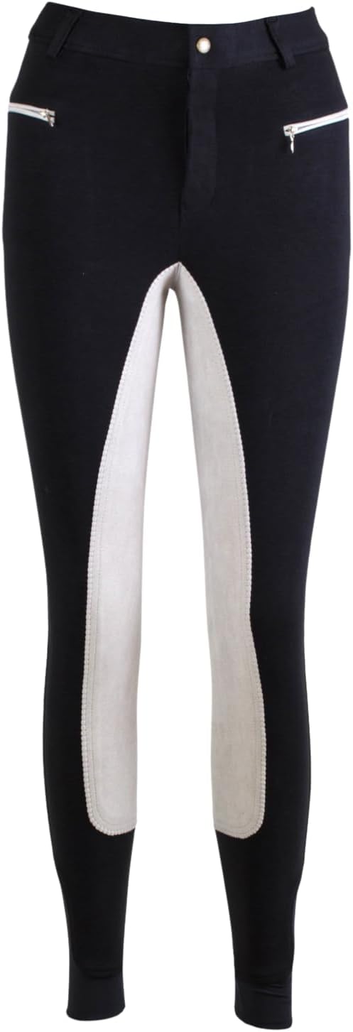 RL24 Damen Reithose Vollbesatz Flex BASICLINE 40 Schwarz/Grau, 40 Schwarz/Grau