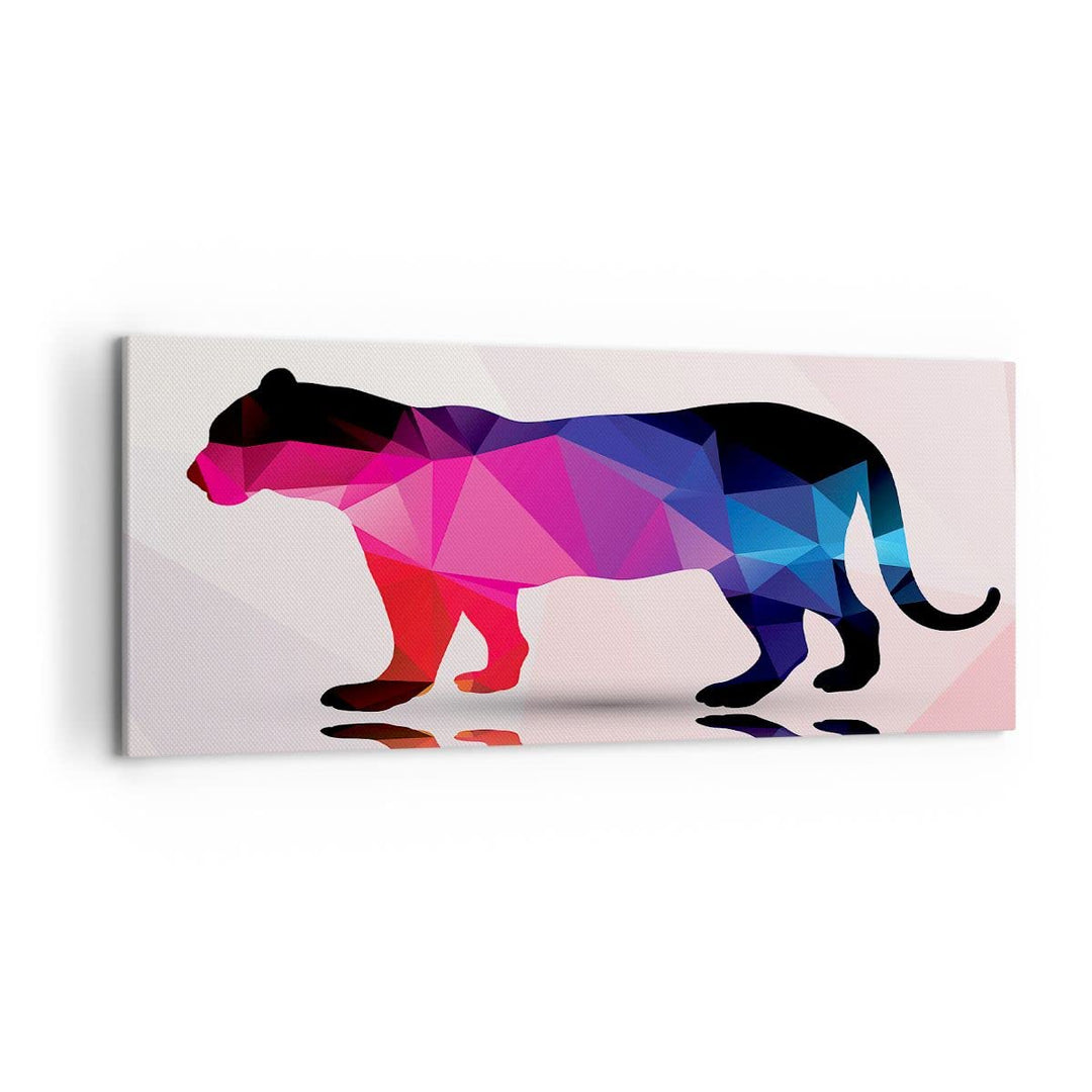 Wandbilder Dekoration Wohnzimmer Tiger Illustration modern Grafik Panorama Bilder auf Leinwand 120x5