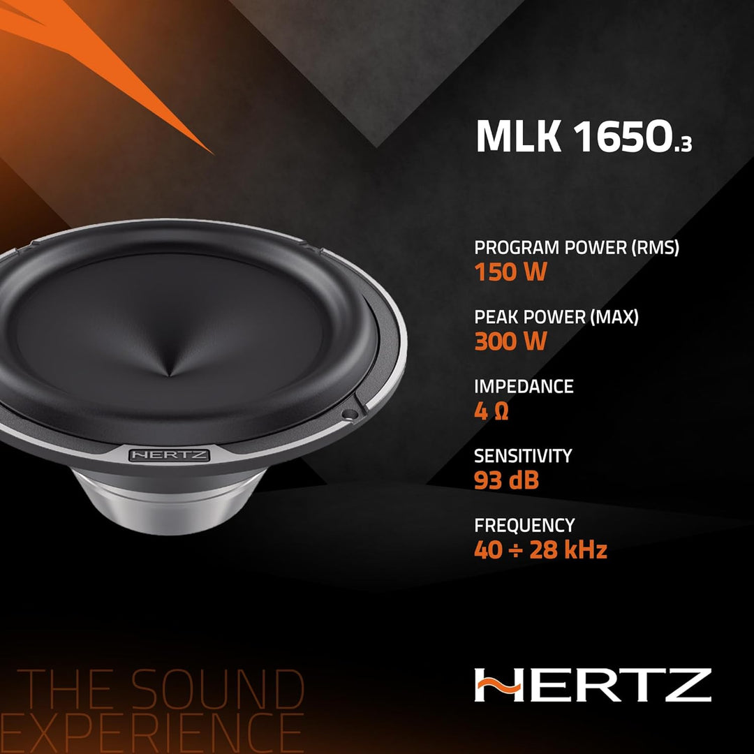 Hertz MLK 1650.3 – High-End 2-Wege-System mit langhubigem 165-mm-Tieftöner, 28-mm-Hochtöner, MLCX 16