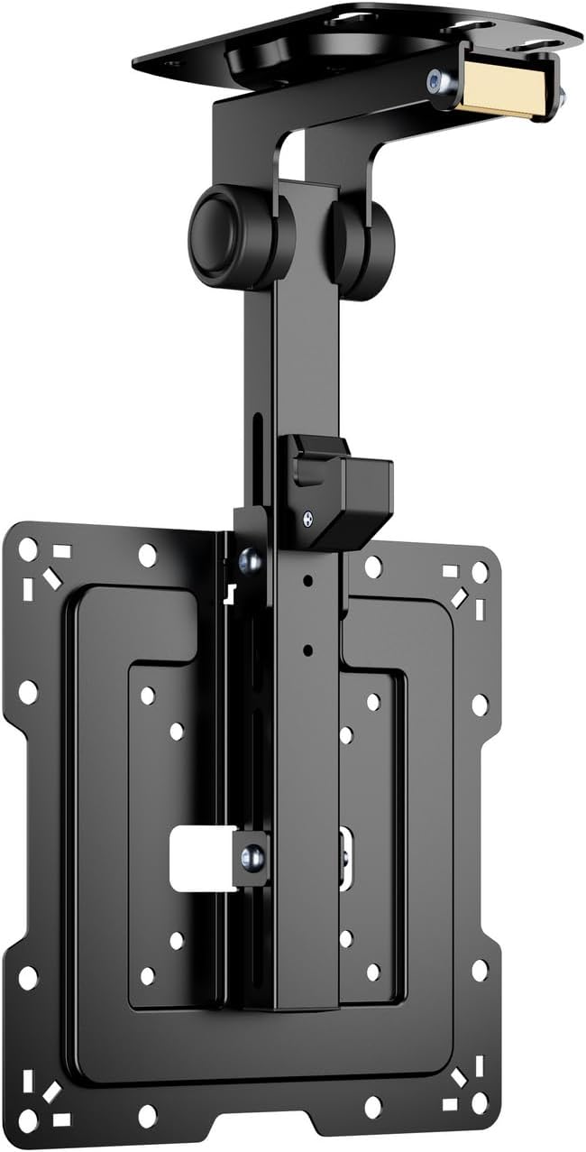 AISENS CT43S-187 Deckenhalterung, drehbar, faltbar, für Monitor/TV, 20 kg, 19-43 cm, Schwarz