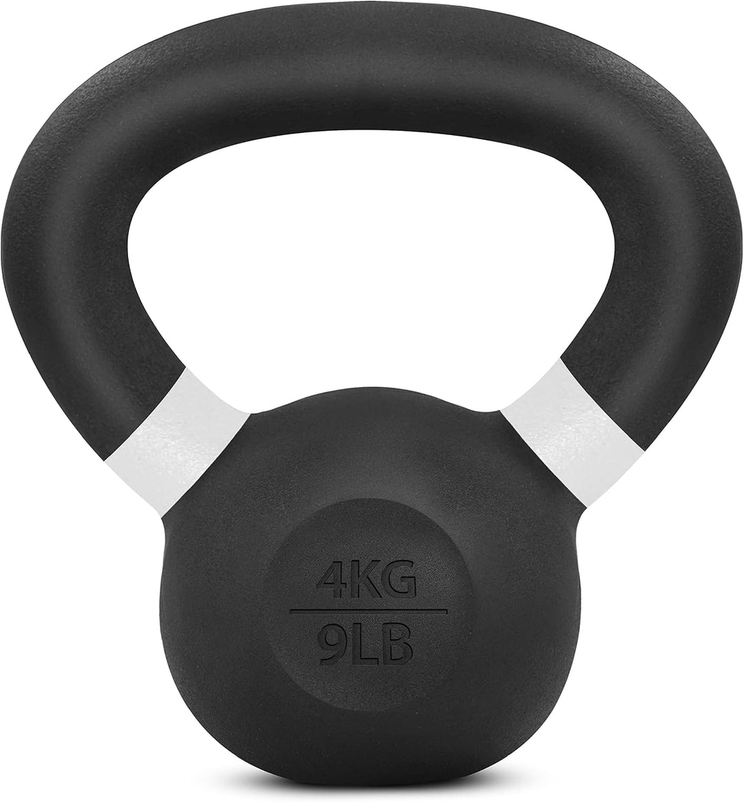 Yes4All 4-32kg Powdercoat Kettlebell aus Gusseisen, Schwunghantel, Kugelgewicht A. 4kg, A. 4kg