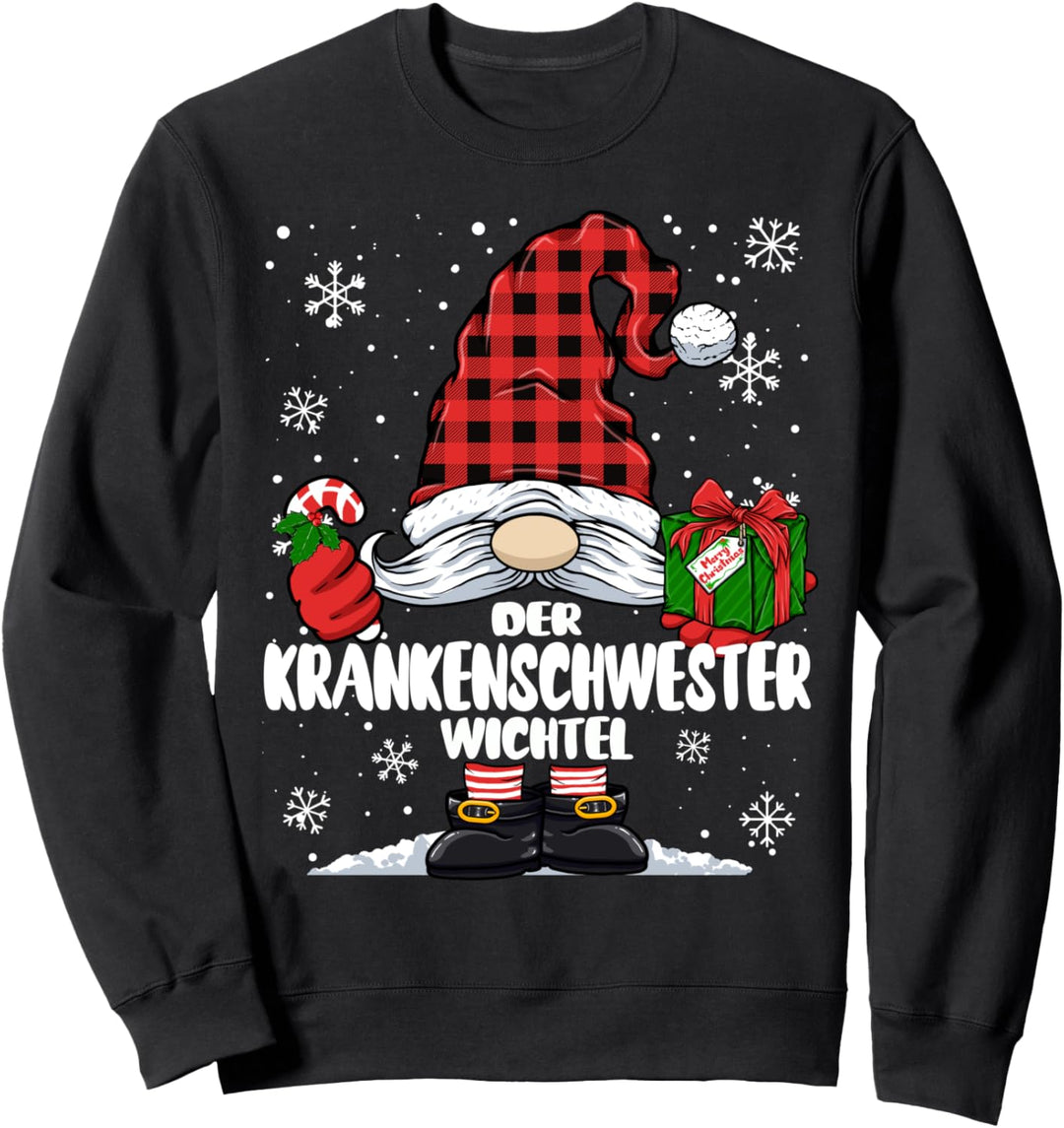 Krankenschwester Wichtel Weihnachts-Wichtel Design Damen Sweatshirt