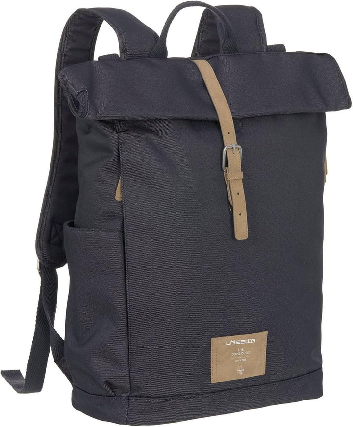 LÄSSIG Rolltop Backpack Denim Blue, Denim Blue
