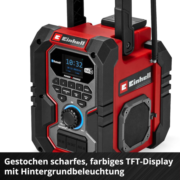 Einhell Akku-Baustellenradio TE-CR 18 Li DAB+/FM/BT - Solo Power X-Change (18 V, DAB+, FM, Bluetooth
