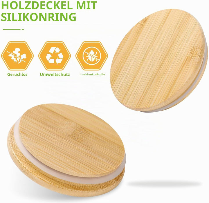 Lannvan Vorratsgläser mit Deckel, 3er Set Vorratsdosen Glas mit Deckel, Aufbewahrungsgläser Luftdich