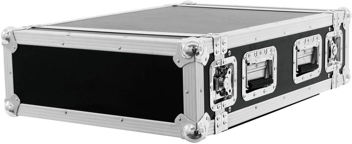 ROADINGER Verstärkerrack PR-2ST, 4HE, 57cm tief | Flightcase für 483-mm-Geräte (19") | mit mehrschic