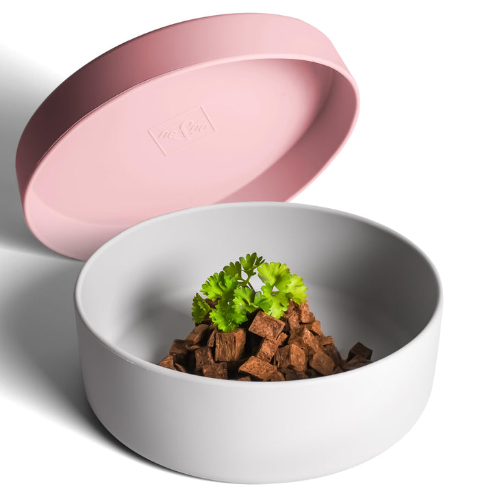 ne&amp;no® Silikon Hundenapf 1200 ml mit Deckel für kleine und mittelgrosse Hunde | im Kühlschrank luftd