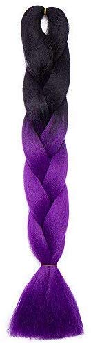 5 Packs Braids Extensions Flechten Hair Extensions Crochet Haar Kunsthaar Colorful Schwarz bis Lila