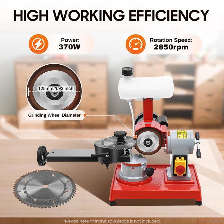 Sägeblatt Schärfgerät 370W, 2850rpm Sägeblattschärfgerät Kreissägeblatt Schärfgerät Schärfmaschine f