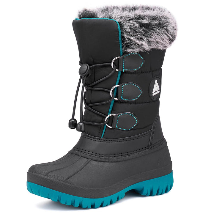 Mishansha Kinder Winterstiefel Gefüttert Wasserdichte Rutschfest Schneestiefel für Mädchen Jungen, G