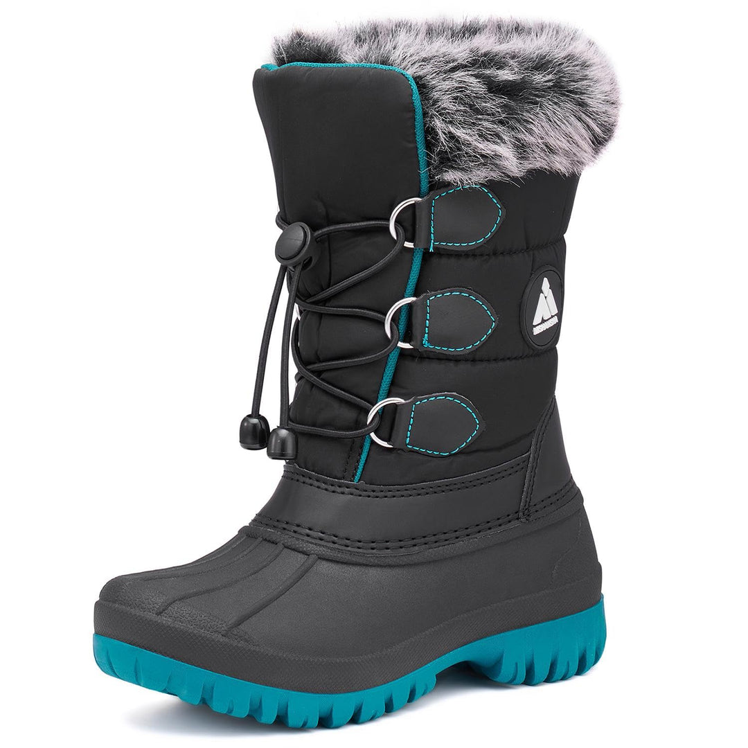 Mishansha Kinder Winterstiefel Gefüttert Wasserdichte Rutschfest Schneestiefel für Mädchen Jungen, G