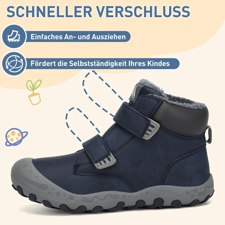 Mishansha Kinder Winterschuhe Mädchen Winterstiefel Warm Schneestiefel Gefüttert Boots Wasserdicht 2