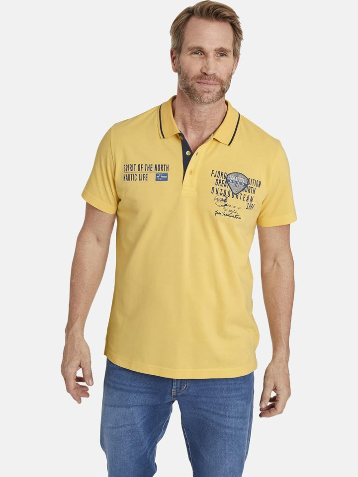 Jan Vanderstorm Herren Poloshirt Hallfred L Grosse Grössen Blau, L Grosse Grössen Blau