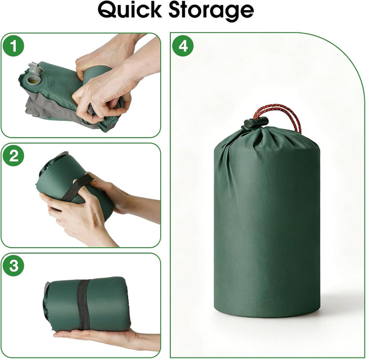 Sitzkissen Selbstaufblasend 41 x 32 x 4 cm, Sitzkissen Outdoor, Camping Kissen Sitzunterlage Outdoor