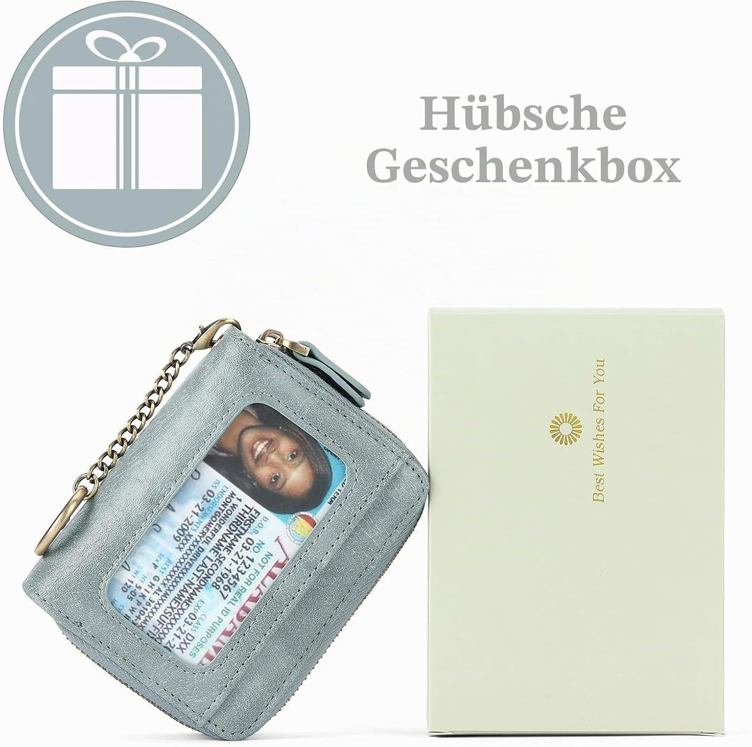 GAEKEAO Geldbörse Damen Kreditkartenetui Geldbörse Damen Klein Portemonnaie RFID-Blockierung Reissve