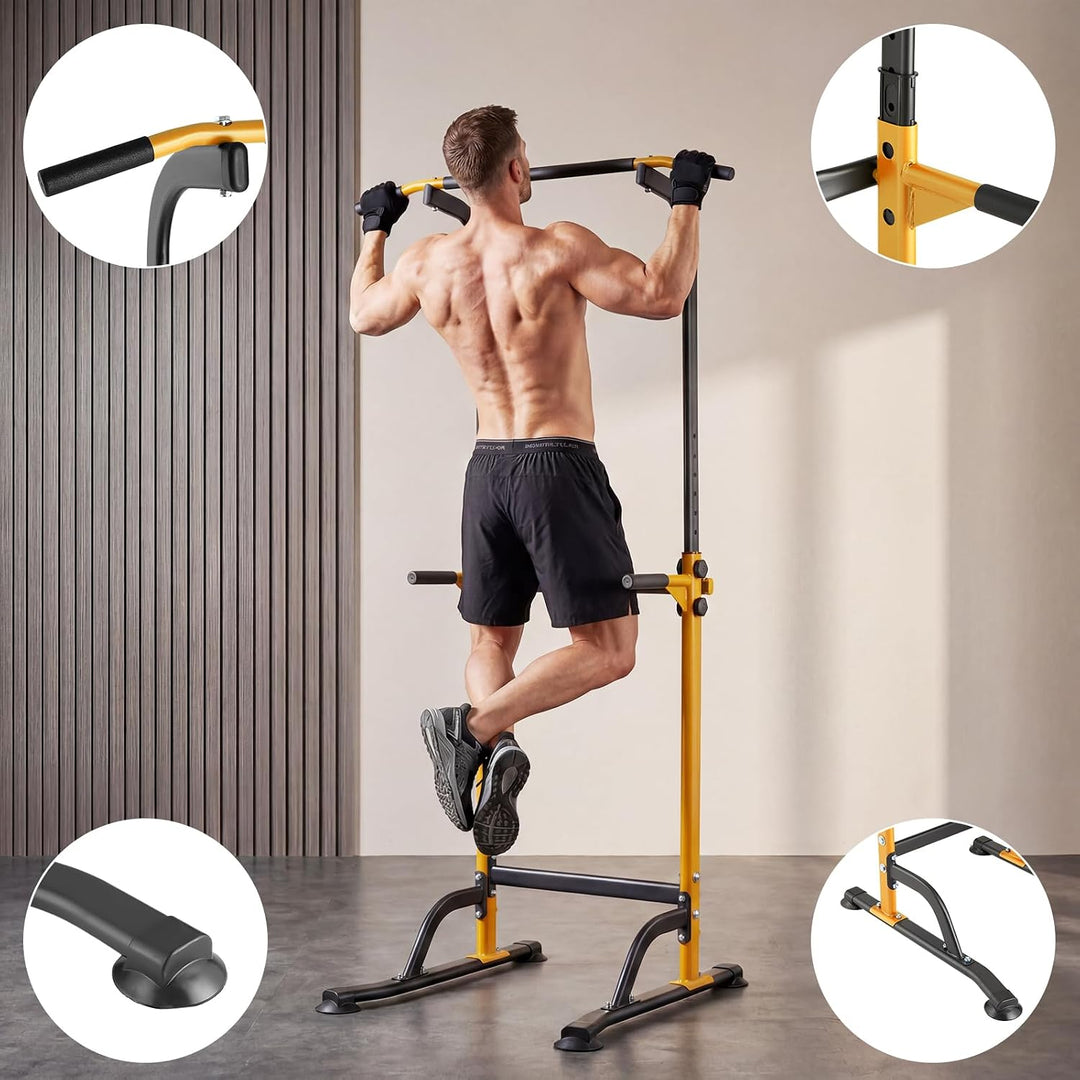 Zstar Power Tower Dip Station für Home Gym, verstellbare Klimmzugstange mit Dip Bars, Kraftstation f