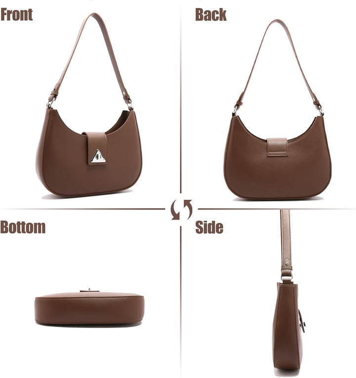 Travistar Handtasche Damen Elegant Schultertasche Damen Kleine Hobo Bag Y2k Tasche Veganes Leder Sat