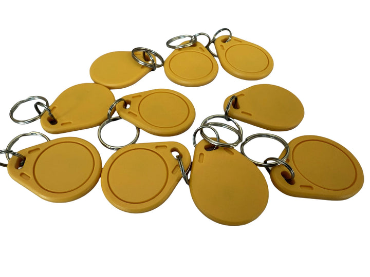 YARONGTECH ISO14443A RFID Schlüsselanhänger 13.56MHz gelb IC Tags MIFARE Classic® 1K Tag für Zugriff