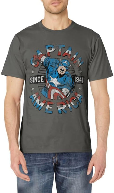 Kids Marvel Captain America Avengers 1941 Graphic T-Shirt 12 Baby Blue