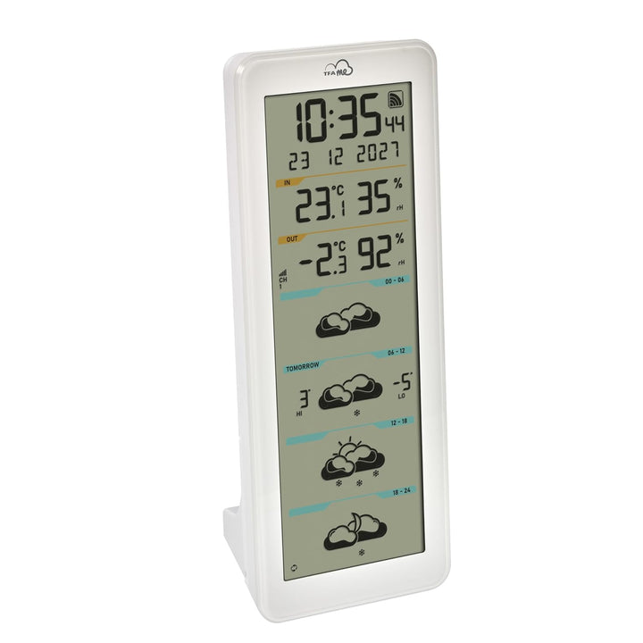 TFA.me 35.8108.02 ID-06, WLAN Funkwetterstation, 4 Tage Profi-Wetterprognose, wetter.com, 40 verschi