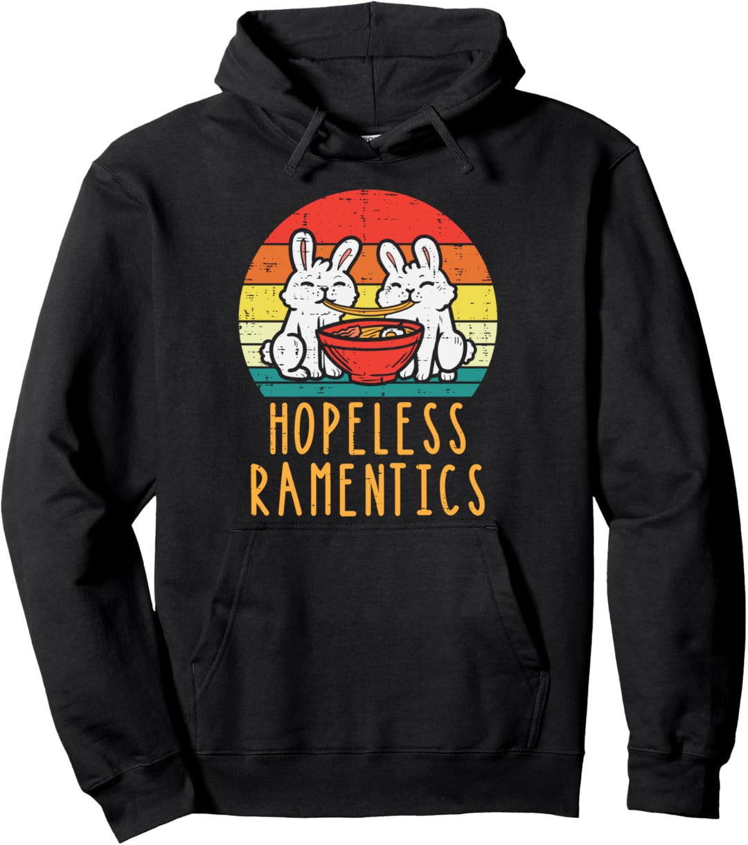 Hopeless Ramentics Bunnies Ramen Retro Anime Japanese Noodle Pullover Hoodie