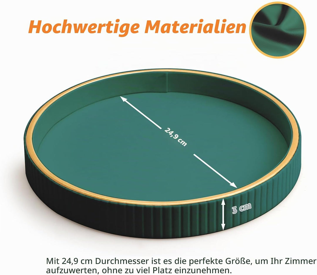 SANZIE Ledertablett, Schreibtisch-Aufbewahrung, Organizer, Premium-Serviertablett, dekoratives Table