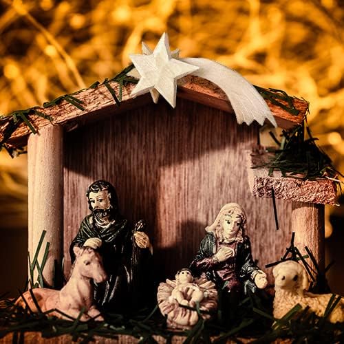 MaMeMi LEUCHTSTERN für Weihnachtskrippe/Krippen - Krippenzubehör aus Holz [HANDGEFERTIGT] elektrifiz