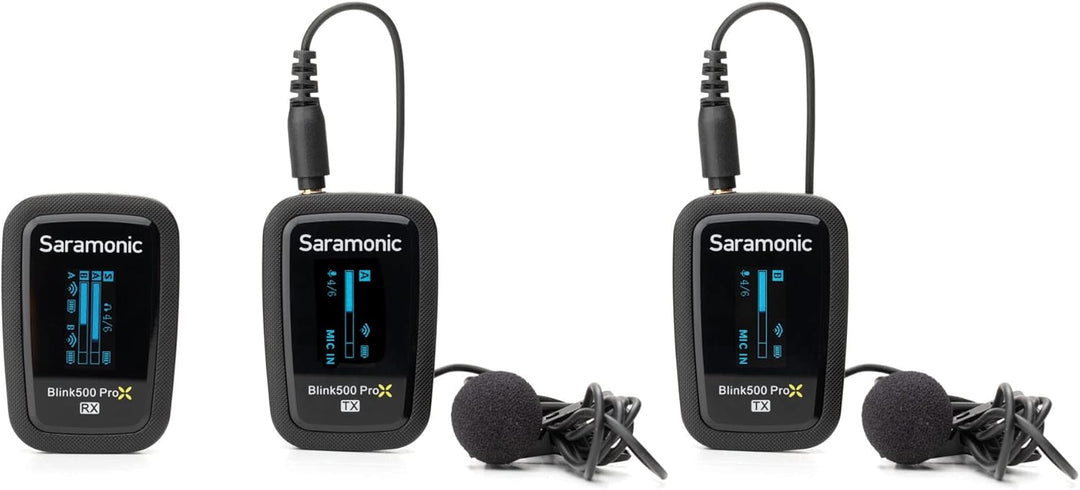 Saramonic Blink 500 Prox B2 | 2 Personen Wireless 2.4GHz Clip-On Mikrofonsystem mit Lavaliers