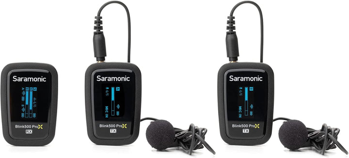 Saramonic Blink 500 Prox B2 | 2 Personen Wireless 2.4GHz Clip-On Mikrofonsystem mit Lavaliers