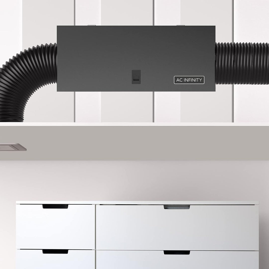AC Infinity Inline-Filterbox, 200mm, mit hocheffizientem Filter, HVAC-Filter-Set, passend für 200mm