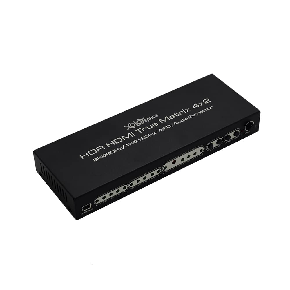XOLORspace 43420A HDMI 2.1 8K HDR HDMI True Matrix Switch 4x2 unterstützt 4k 120hz und Dolby Vision