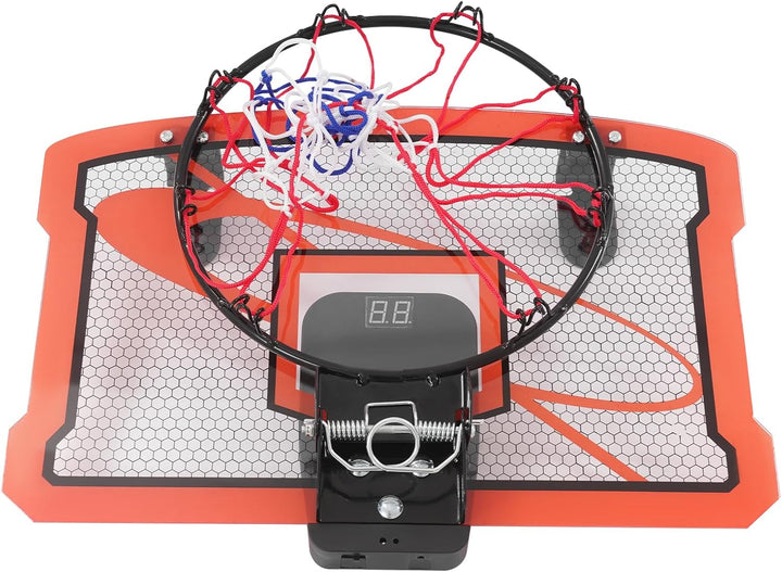 Kinder Basketballkorb Indoor für Tür & Wand, Mini Basketball Set mit Elektronischer Anzeigetafel, 2
