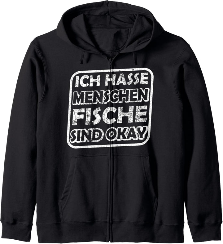 Lustig Angler Geschenk Fischer Teich Aquarium Fische Angeln Kapuzenjacke