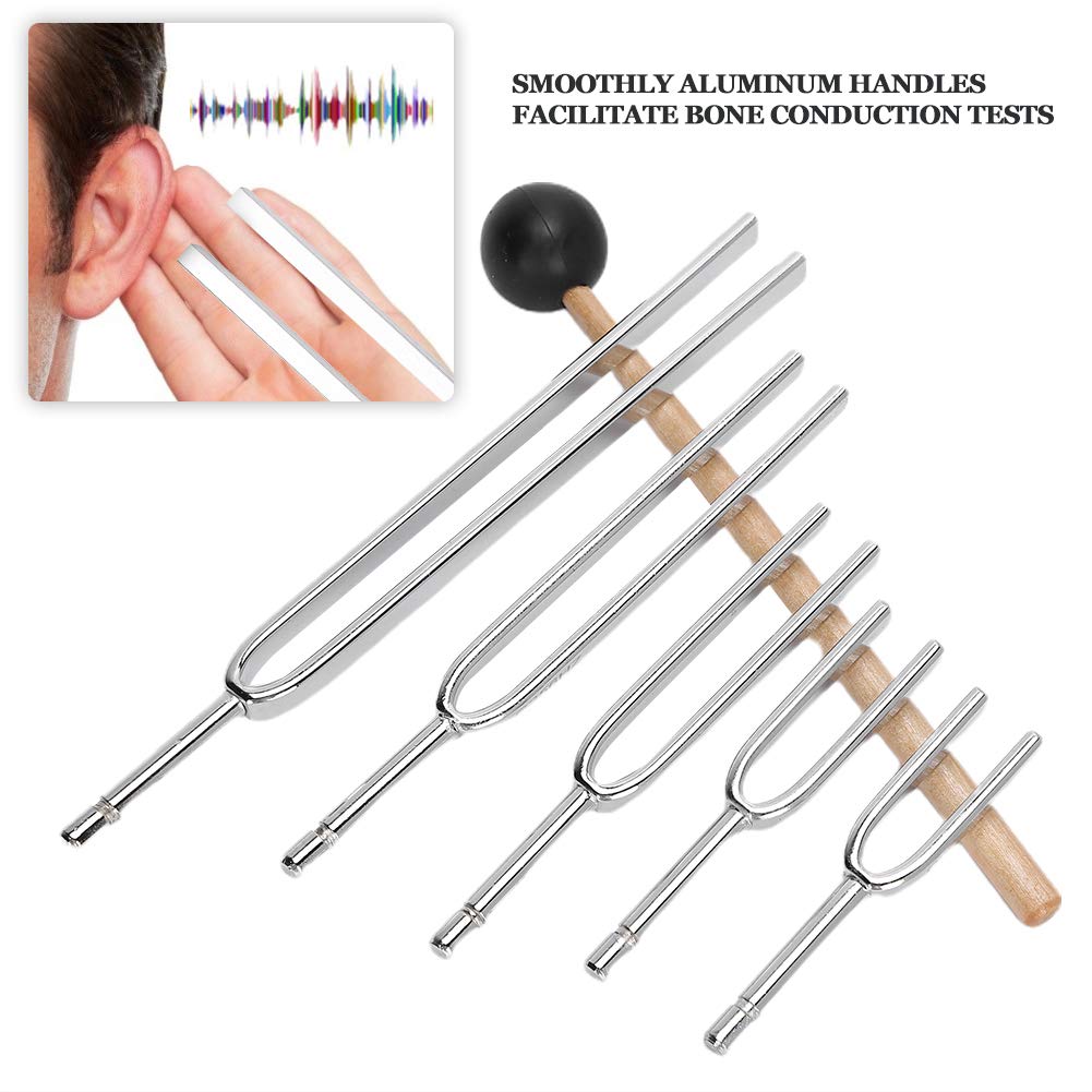Stimmgabel, Stimmgabel-Set, Klangheilungstherapie-Werkzeug Wissenschafts-Kit Stimmgabel-Schläger-Set