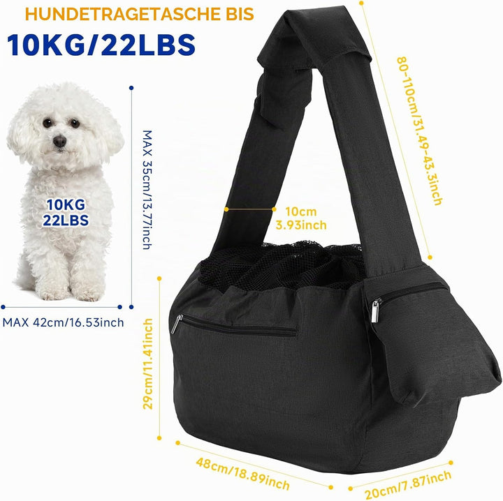 Hundetasche, ISFORU grosse Haustiertasche für kleinen Hund und Katze | Tragekraft bis 10KG – Angeneh