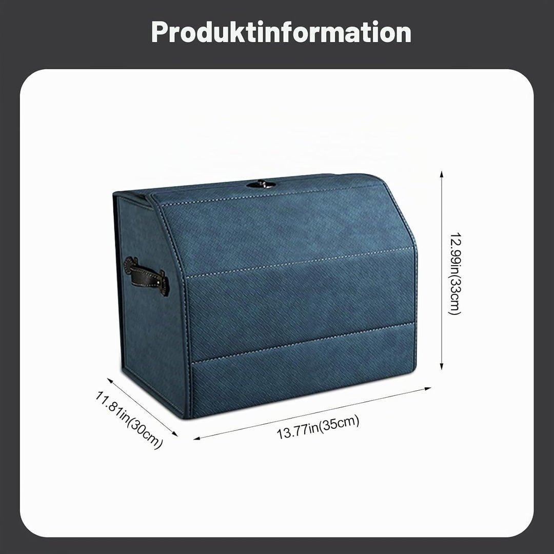 Ergocar Kofferraum Organizer, Faux Gewebtes Wildleder Autotasche Auto Kofferraum Box, Zusammenklappb