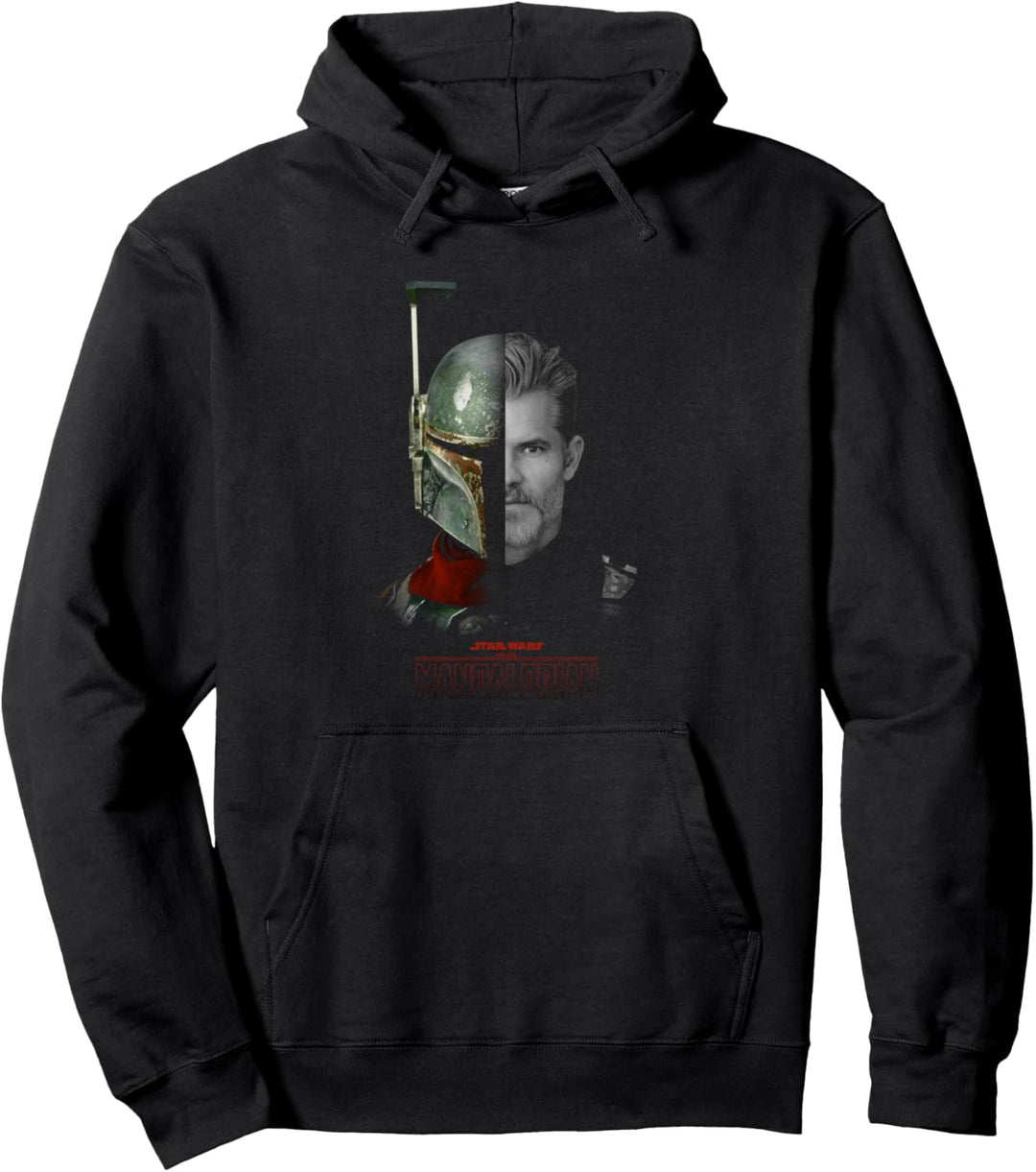Star Wars Mando Epic Split Poster Pullover Hoodie