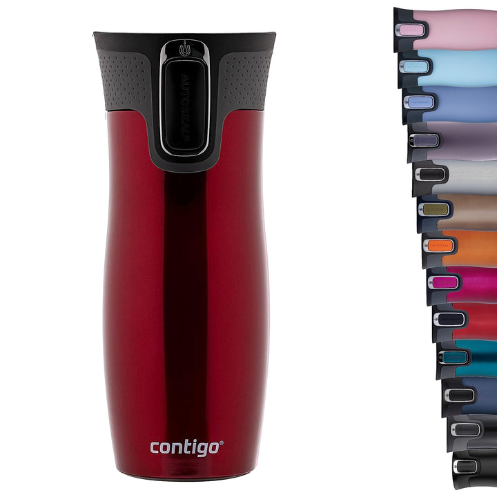 Contigo West Loop Autoseal Thermobecher, Edelstahl Isolierbecher, Kaffeebecher To Go, BPA frei, ausl