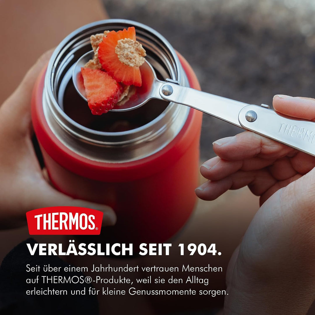 Thermos ICON Food Jar 0,71 l, beige/sandstone mat, Speisegefäss für Essen 710 ml, doppelwandigem 18/