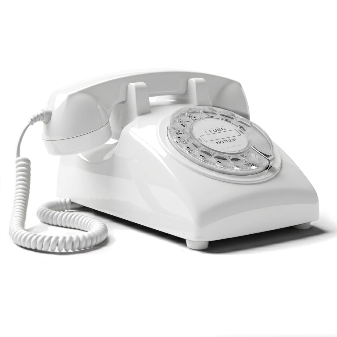 Opis Technology 60s Cable Retro Telefon mit Wählscheibe – Klassisches Festnetztelefon, mechanische M
