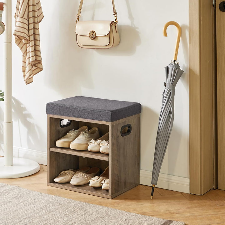 YMYNY Schuhbank mit Sitzfläche, Schuhschrank mit sitzbank, Schuhregal Klein mit Sitzbank, Sitzbank m